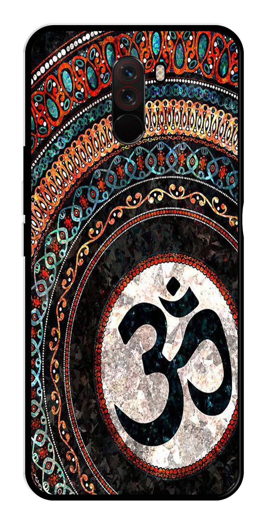 Oum Design Metal Mobile Case for Poco F1   (Design No -15)