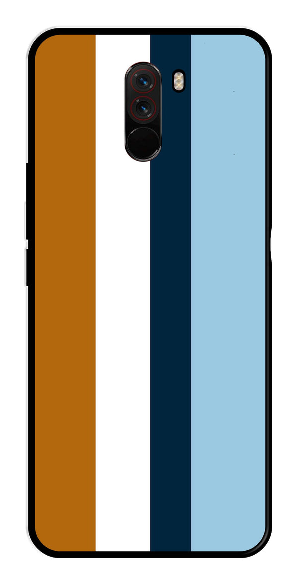 MultiColor Pattern Metal Mobile Case for Poco F1   (Design No -17)