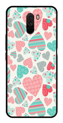 Hearts Pattern Metal Mobile Case for Poco F1