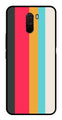 Muted Rainbow Metal Mobile Case for Poco F1   (Design No -31)