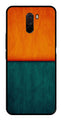 Orange Green Pattern Metal Mobile Case for Poco F1   (Design No -45)