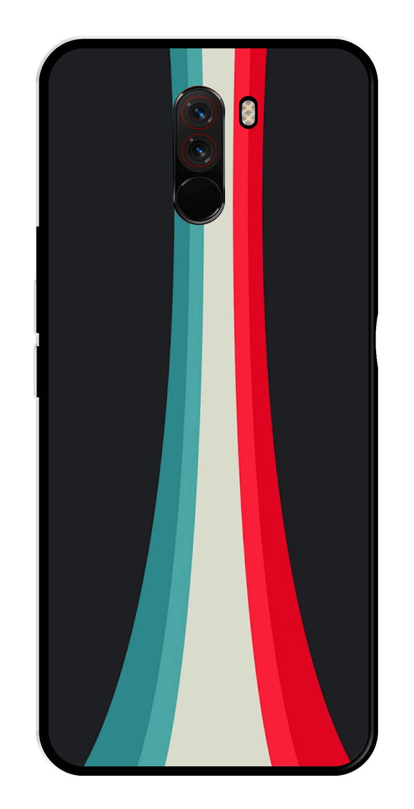 Modern Art Colorful Metal Mobile Case for Poco F1   (Design No -48)