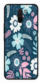 Flower Leaves Design Metal Mobile Case for Poco F1   (Design No -50)