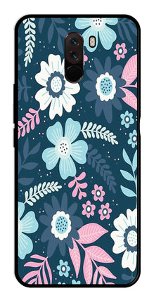 Flower Leaves Design Metal Mobile Case for Poco F1