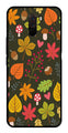 Leaves Design Metal Mobile Case for Poco F1   (Design No -51)