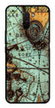 Map Design Metal Mobile Case for Poco F1   (Design No -54)