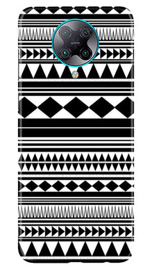 Black white Pattern Mobile Back Case for Poco F2 Pro (Design - 5)