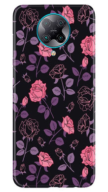 Rose Black Background Mobile Back Case for Poco F2 Pro (Design - 27)