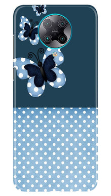 White dots Butterfly Mobile Back Case for Poco F2 Pro (Design - 31)
