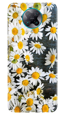 White flowers2 Mobile Back Case for Poco F2 Pro (Design - 62)