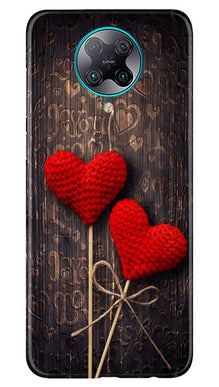 Red Hearts Mobile Back Case for Poco F2 Pro (Design - 80)
