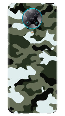 Army Camouflage Mobile Back Case for Poco F2 Pro  (Design - 108)