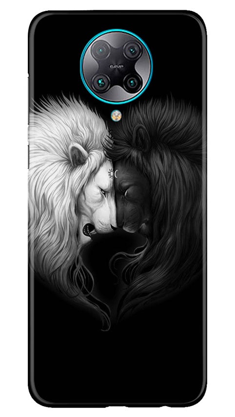 Dark White Lion Case for Poco F2 Pro(Design - 140)