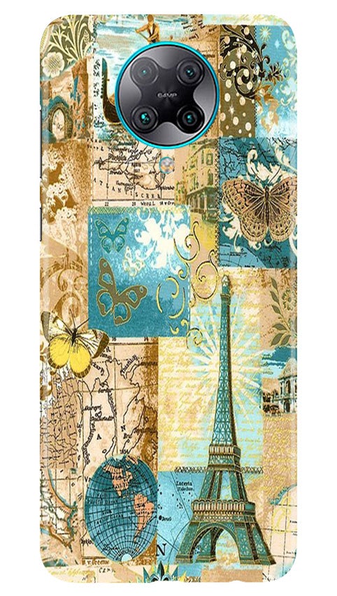 Travel Eiffel Tower Case for Poco F2 Pro (Design No. 206)