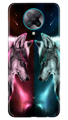 Wolf fight Mobile Back Case for Poco F2 Pro (Design - 221)