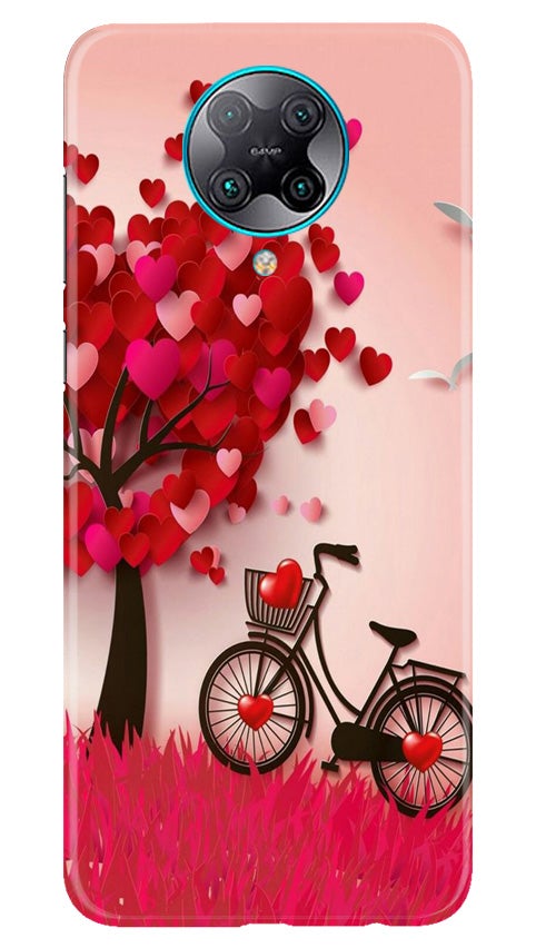 Red Heart Cycle Case for Poco F2 Pro (Design No. 222)