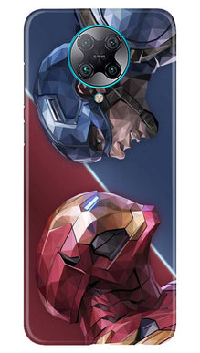 Ironman Captain America Mobile Back Case for Poco F2 Pro (Design - 245)