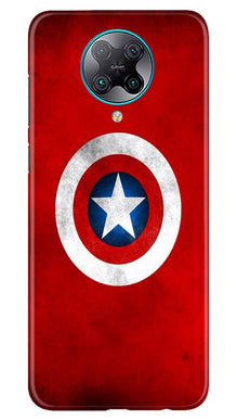 Captain America Mobile Back Case for Poco F2 Pro (Design - 249)