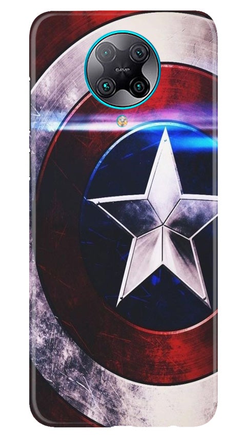 Captain America Shield Case for Poco F2 Pro (Design No. 250)