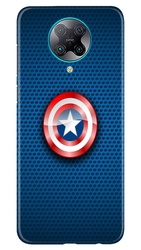 Captain America Shield Case for Poco F2 Pro (Design No. 253)