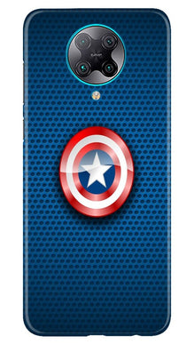 Captain America Shield Mobile Back Case for Poco F2 Pro (Design - 253)