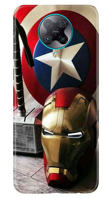 Ironman Captain America Mobile Back Case for Poco F2 Pro (Design - 254)