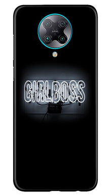 Girl Boss Black Mobile Back Case for Poco F2 Pro (Design - 268)