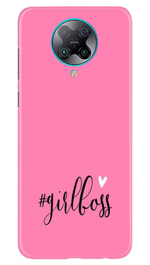 Girl Boss Pink Mobile Back Case for Poco F2 Pro (Design - 269)