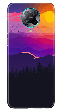 Sun Set Mobile Back Case for Poco F2 Pro (Design - 279)