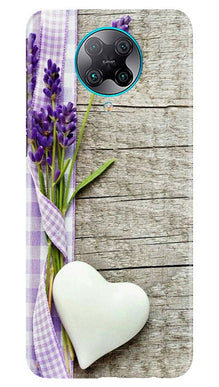 White Heart Mobile Back Case for Poco F2 Pro (Design - 298)