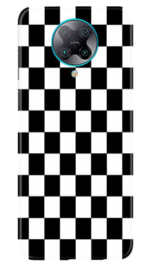 Black White Boxes Mobile Back Case for Poco F2 Pro (Design - 372)