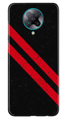 Black Red Pattern Mobile Back Case for Poco F2 Pro (Design - 373)