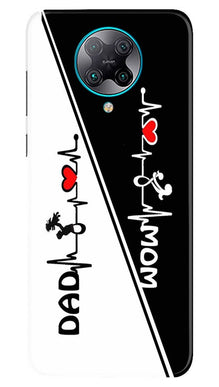 Love Mom Dad Mobile Back Case for Poco F2 Pro (Design - 385)