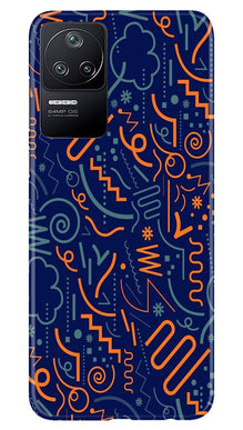 Line Art Baground Mobile Back Case for Poco F4 (Design - 26)