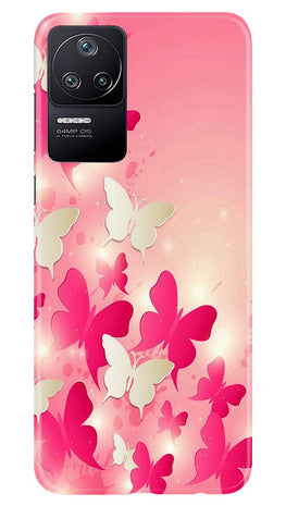 White Pick Butterflies Case for Poco F4