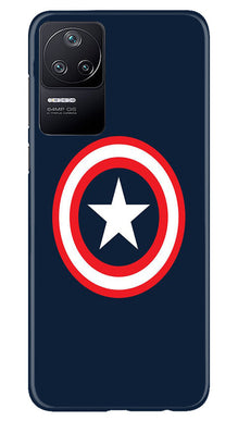 Captain America Mobile Back Case for Poco F4 (Design - 42)