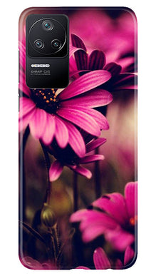 Purple Daisy Mobile Back Case for Poco F4 (Design - 65)
