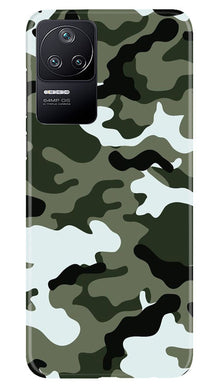 Army Camouflage Mobile Back Case for Poco F4  (Design - 108)
