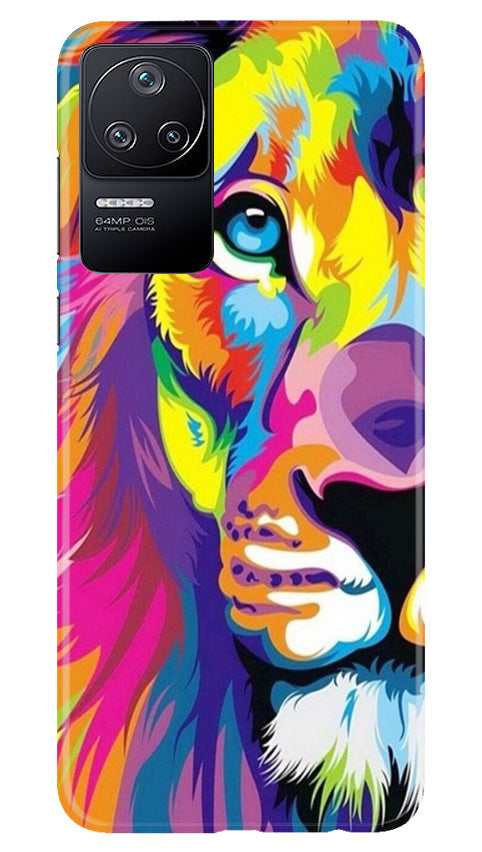 Colorful Lion Case for Poco F4(Design - 110)