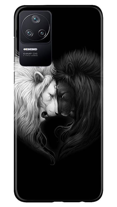 Dark White Lion Case for Poco F4(Design - 140)