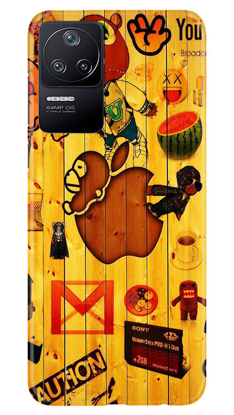 Wooden Texture Mobile Back Case for Poco F4 (Design - 326)