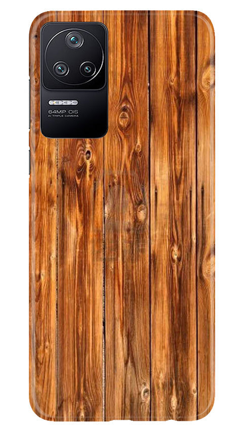 Wooden Texture Mobile Back Case for Poco F4 (Design - 335)