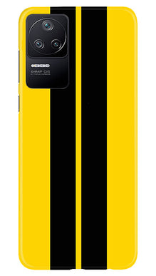 Black Yellow Pattern Mobile Back Case for Poco F4 (Design - 336)