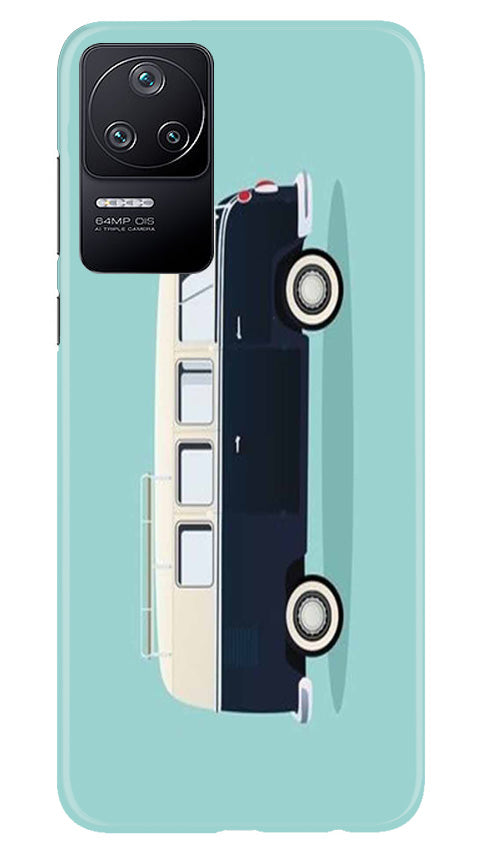 Travel Bus Mobile Back Case for Poco F4 (Design - 338)
