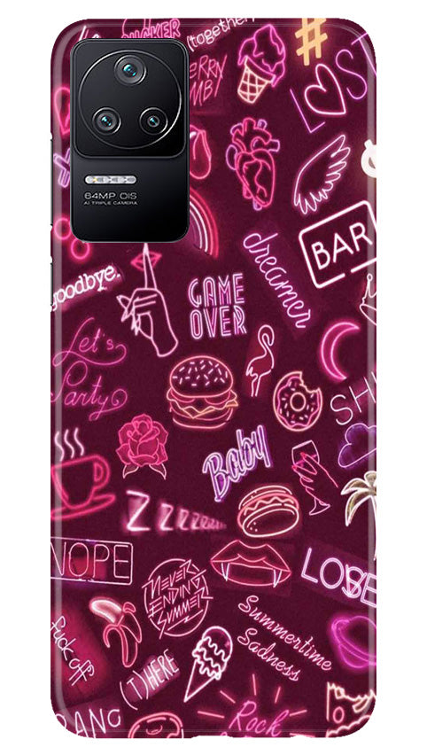 Party Theme Mobile Back Case for Poco F4 (Design - 350)
