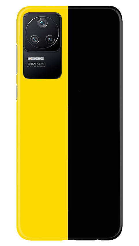 Black Yellow Pattern Mobile Back Case for Poco F4 (Design - 354)