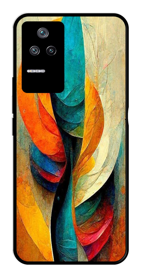 Modern Art Metal Mobile Case for Poco F4 5G   (Design No -11)