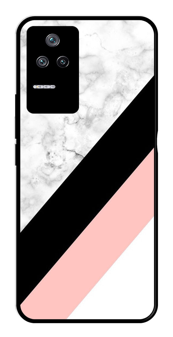 Marble Design Metal Mobile Case for Poco F4 5G   (Design No -24)