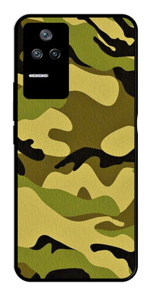 Army Pattern Metal Mobile Case for Poco F4 5G