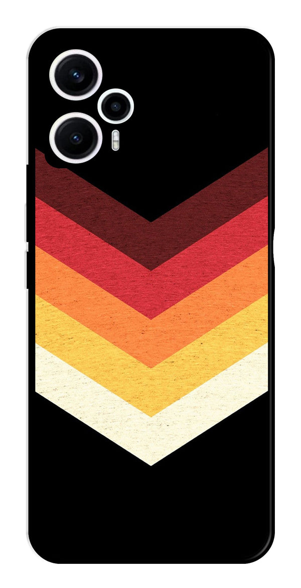 MultiColor Arrow Metal Mobile Case for Poco F5 5G   (Design No -04)